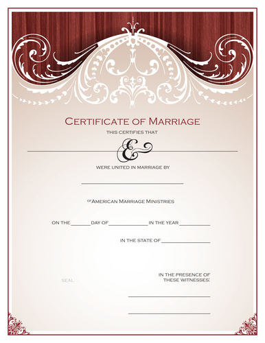 'Renaissance' Marriage Certificate