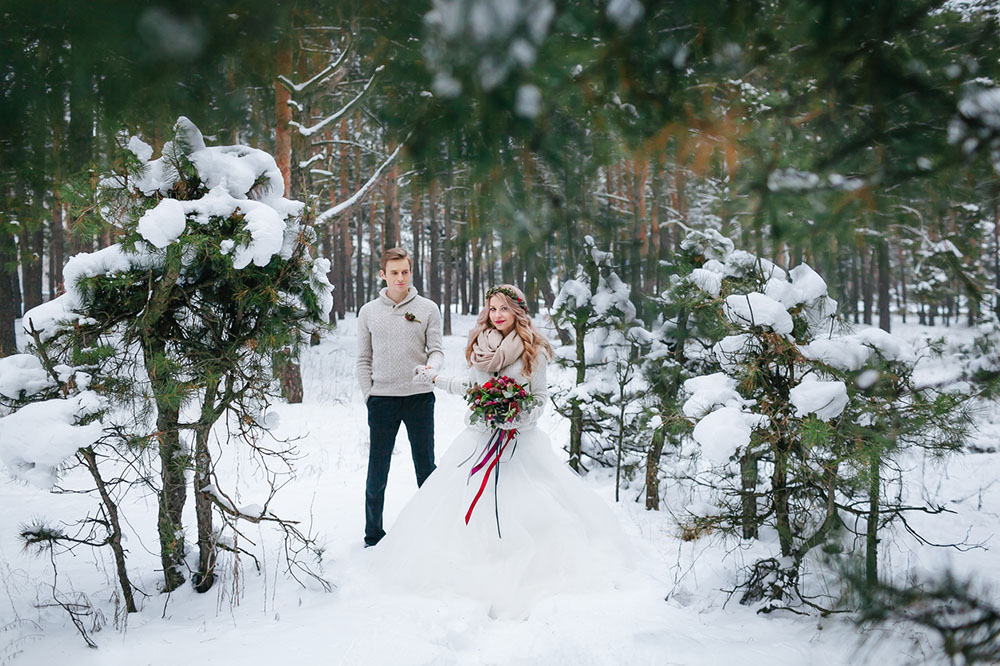 sachin and babi light blue dress Best Winter Wedding Dresses 2025