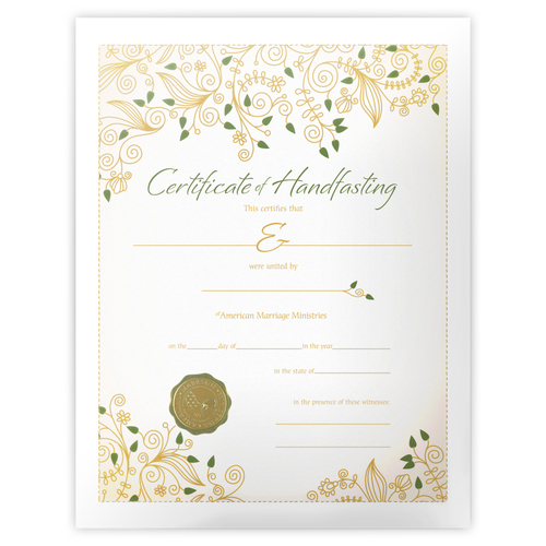 Handfasting Certificate