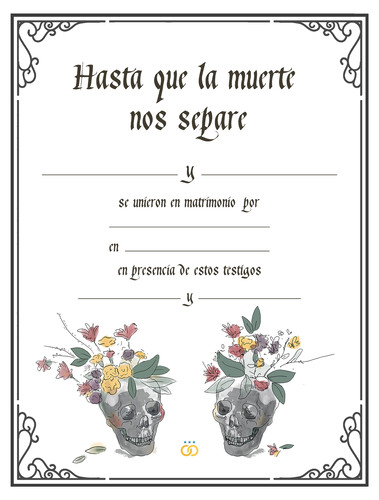 Dulce y Espeluznantes Calaveras, Certificado Personalizado