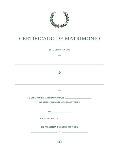 Acebo de Invierno, Certificado Personalizado