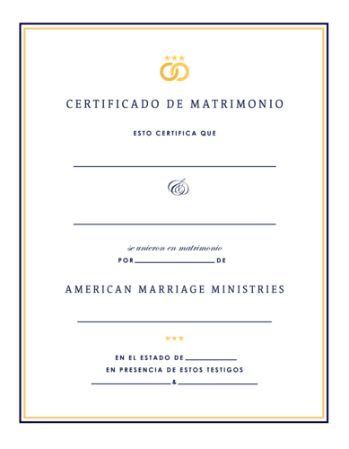 Certificado de Matrimonio con Firma de AMM