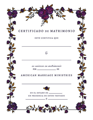 Gótico Vintage con Rosa, Certificado Personalizado