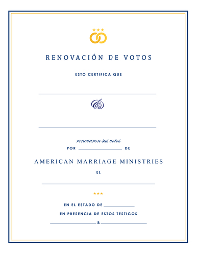 Firma de AMM, Renovación de Votos