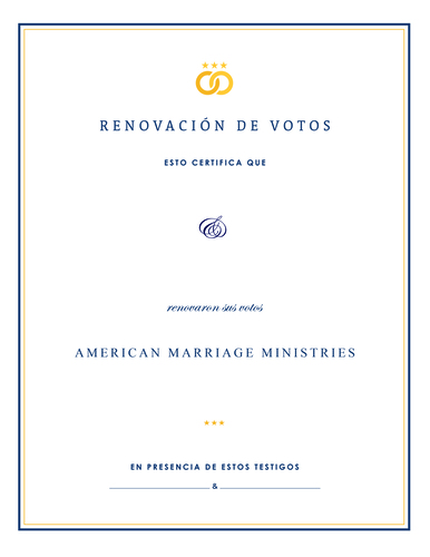 Firma de AMM, Renovación de Votos, Personalizado